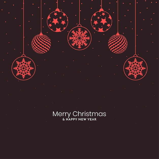 Feliz festival de Navidad vector de diseño de fondo elegante simple