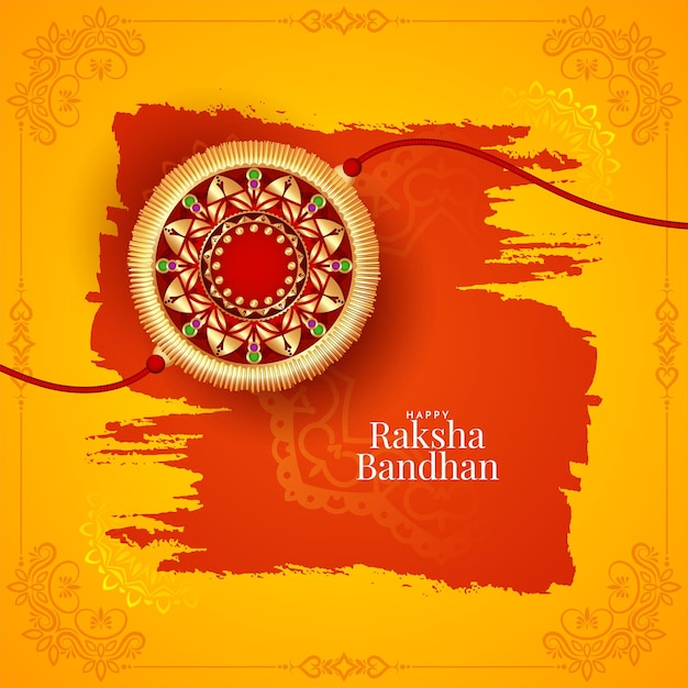 Feliz festival de raksha bandhan saludando hermoso fondo