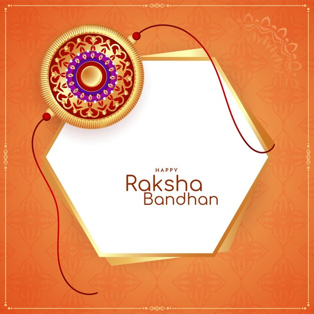 Feliz festival Raksha Bandhan saludo fondo elegante