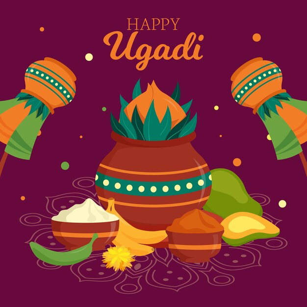 Feliz festival de ugadi banner