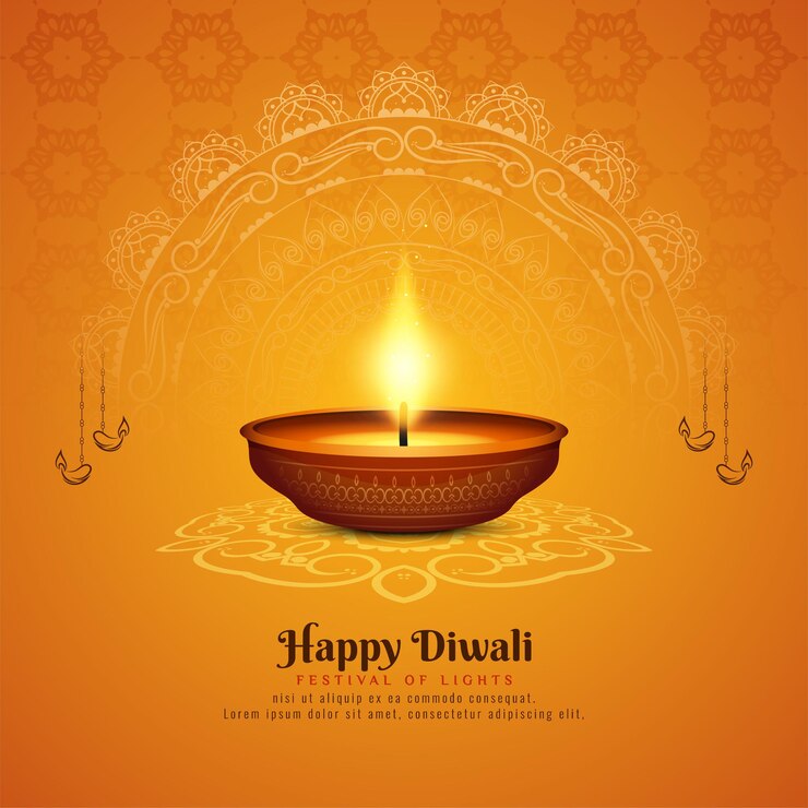 Vector gratuito feliz fondo de celebración del festival tradicional de diwali con diya