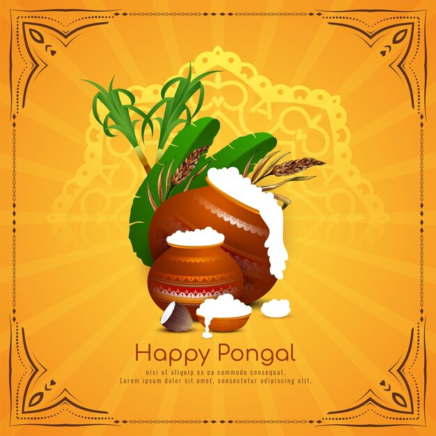 Feliz fondo del festival tradicional indio Pongal