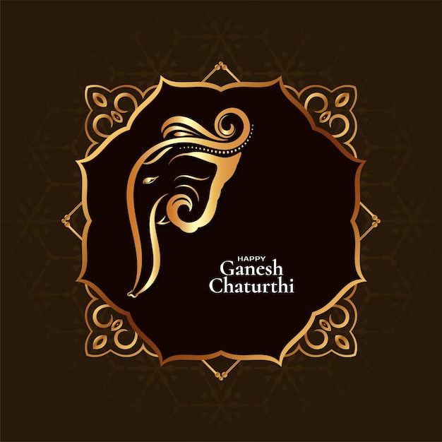 Feliz ganesh chaturthi fondo del festival religioso indio hindú