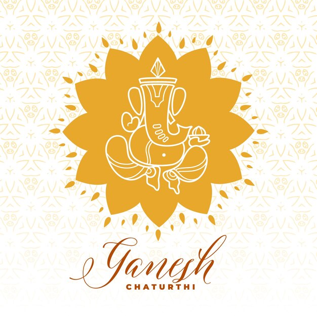 feliz ganesh chaturthi fondo festivo para el post de las redes sociales