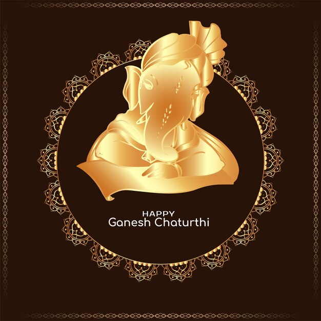 Vector gratuito feliz ganesh chaturthi vector de tarjeta de celebración del festival tradicional indio