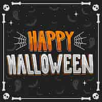 Vector gratuito feliz halloween - letras