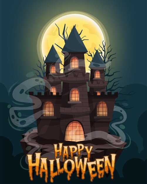 Feliz halloween (truco o trato) póster de invitación