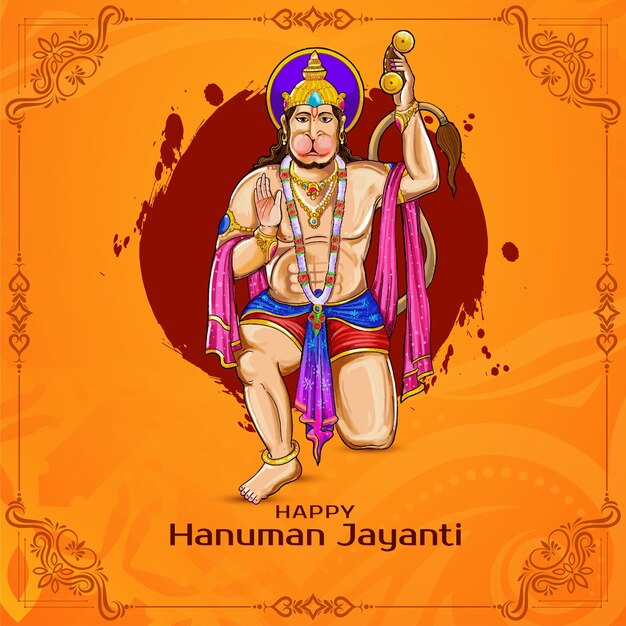 Feliz Hanuman Jayanti el diseño de fondo del festival religioso hindú