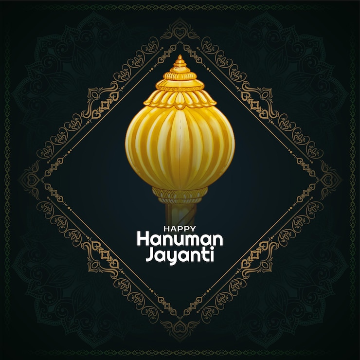 Vector gratuito feliz hanuman jayanti el festival espiritual indio el fondo elegante