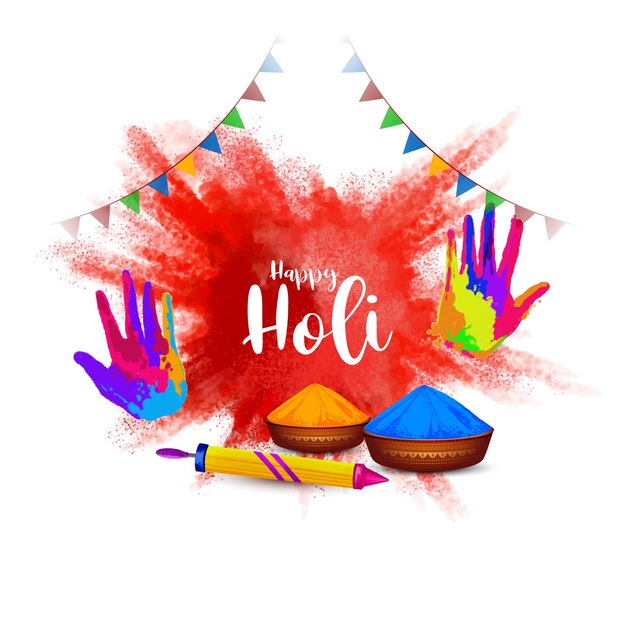 Feliz Holi el festival indio decorativo de la celebración de fondo