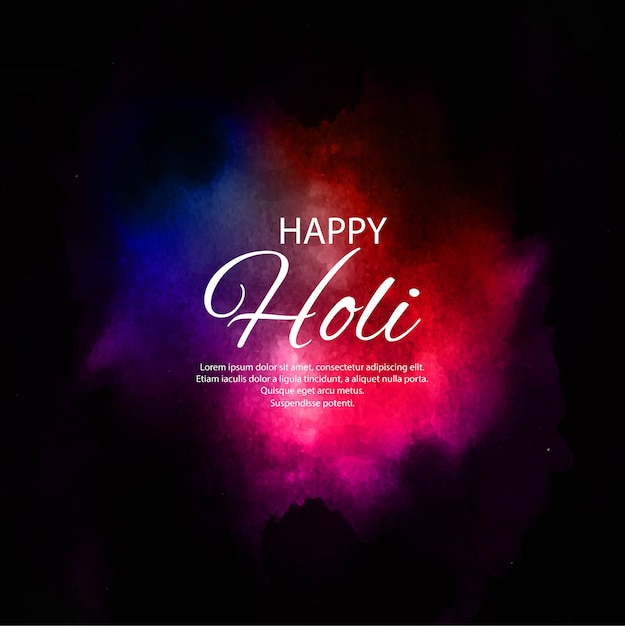 Feliz Holi Indian festival de primavera de colores de fondo