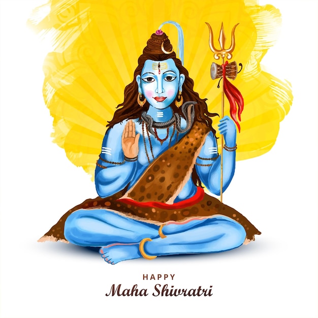 Feliz Maha Shivratri celebración del festival tradicional indio fondo de la tarjeta