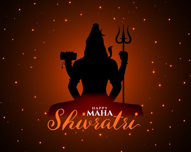 feliz maha shivratri desea tarjeta para el post de las redes sociales