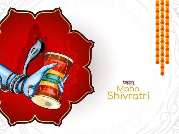 Feliz Maha Shivratri el diseño de fondo del festival hindú religioso indio