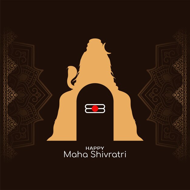 Feliz Maha Shivratri Festival indio de fondo decorativo cultural