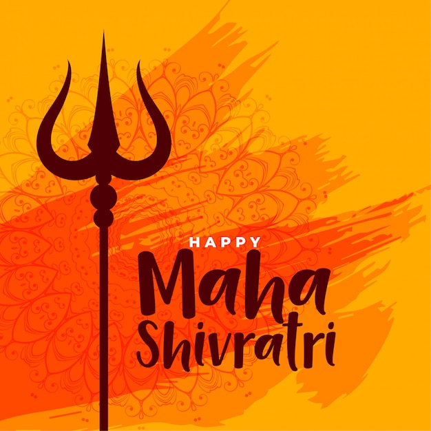Feliz maha shivratri festival indio saludo fondo