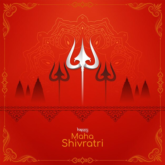 Feliz Maha Shivratri festival religioso diseño de fondo vector