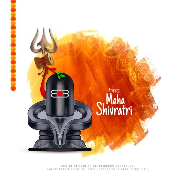 Feliz Maha Shivratri el fondo de la celebración del festival tradicional indio