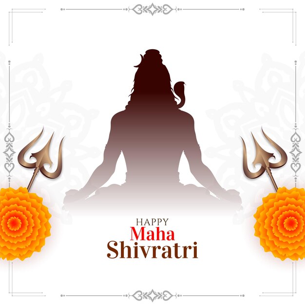 Feliz maha shivratri el fondo de la celebración del festival tradicional indio