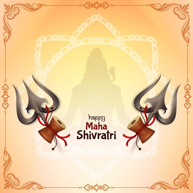 Feliz Maha Shivratri el señor Shiva adora el fondo del festival indio