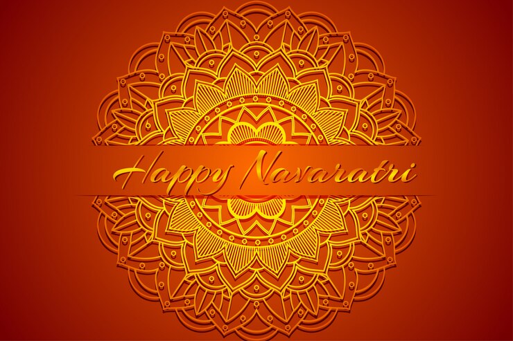 Vector gratuito feliz mandala navaratri