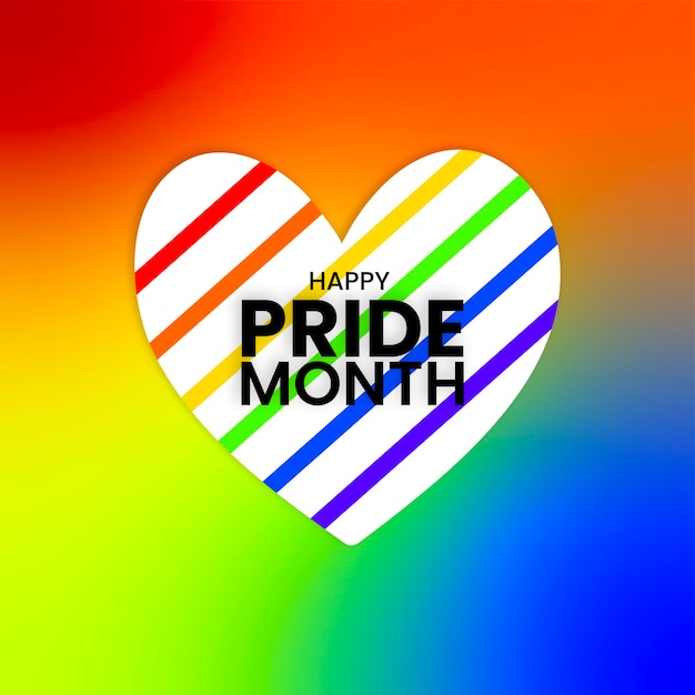 Feliz mes del orgullo Saludos Rojo Verde Azul Fondo Diseño de redes sociales Banner Vector libre
