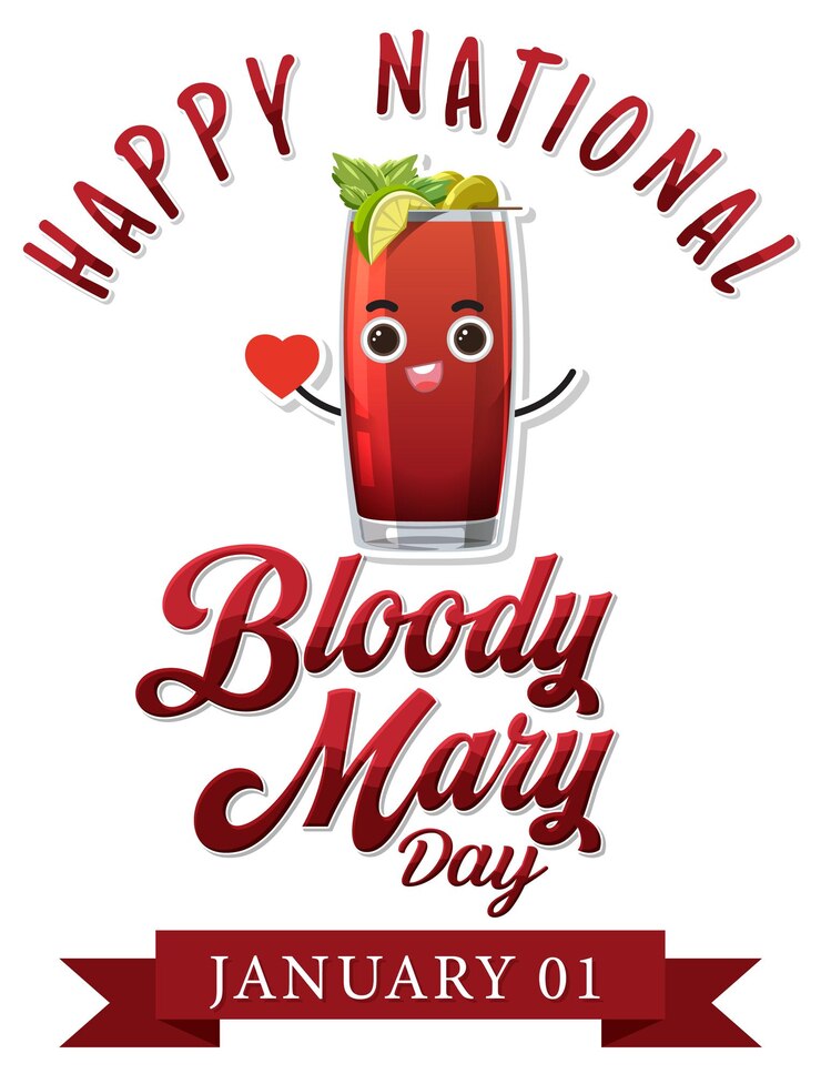 Vector gratuito feliz, nacional, bloody mary, día, icono