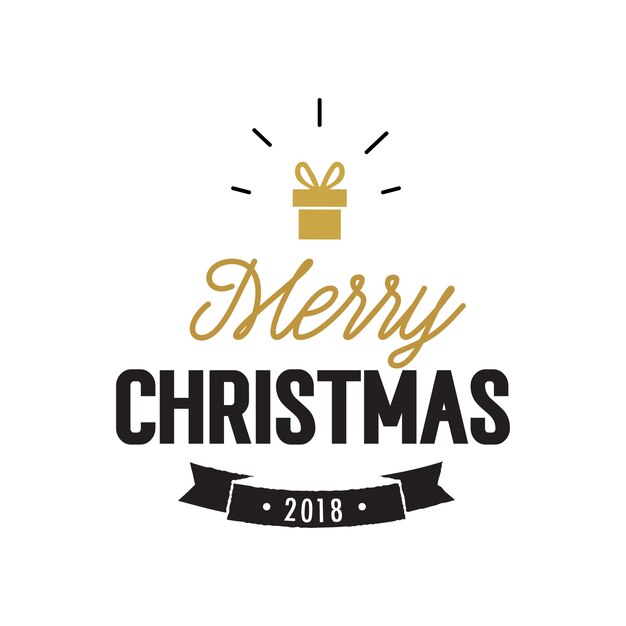 Feliz Navidad 2018 con presente brillante