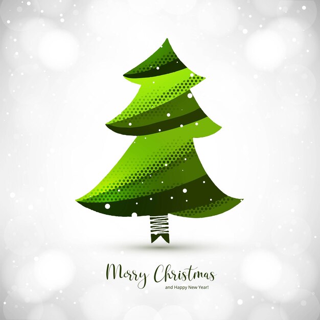 Feliz Navidad árbol elegante colorido fondo blanco