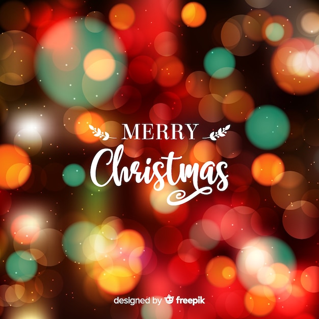 Feliz Navidad Bokeh de fondo