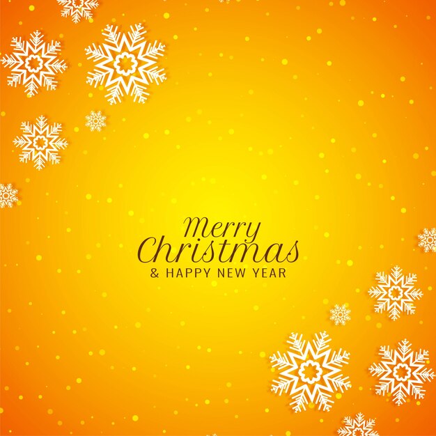 Feliz Navidad elegante fondo amarillo moderno
