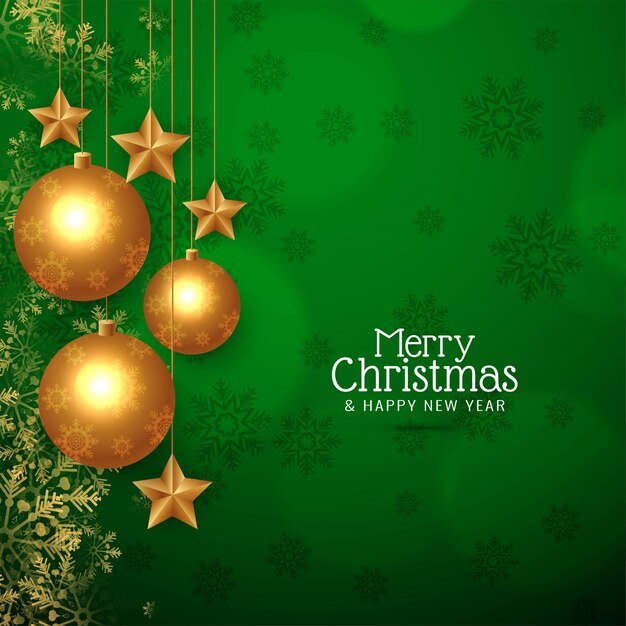 Feliz Navidad elegante moderno verde