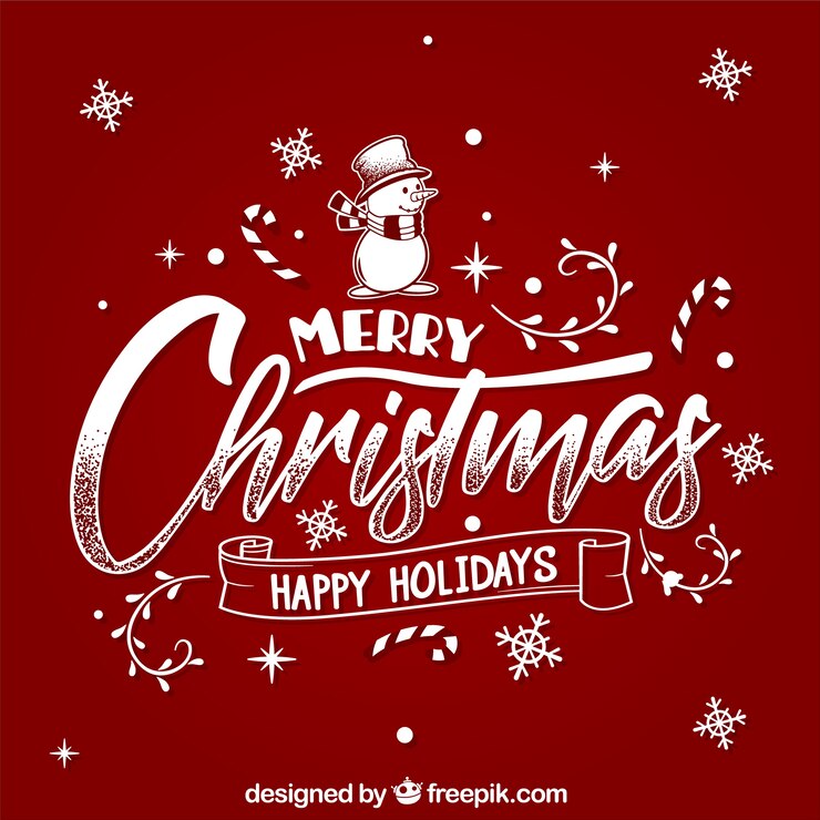 Vector gratuito feliz navidad y felices fiestas