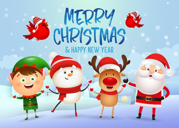 Feliz Navidad y feliz año nuevo diseño de banner