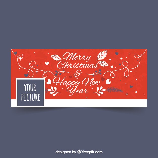 Feliz navidad y feliz año nuevo para facebook