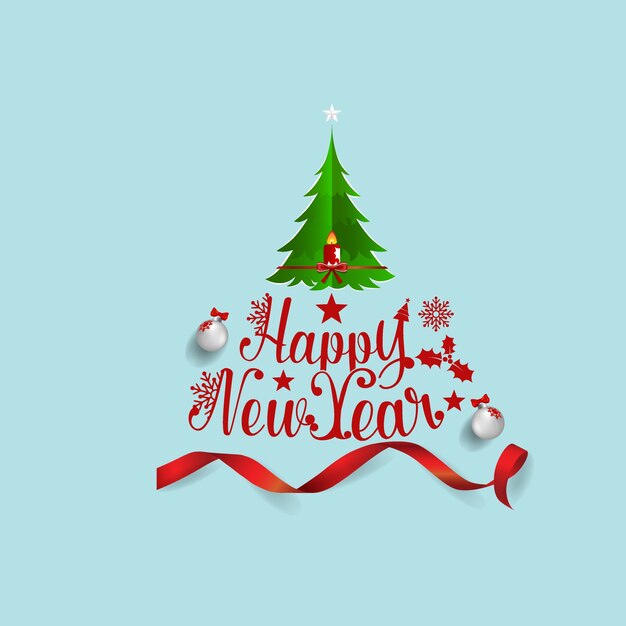 Feliz Navidad y feliz año nuevo tarjeta de felicitación
