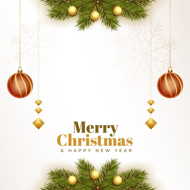 Feliz navidad festival decorativo desea saludo diseño