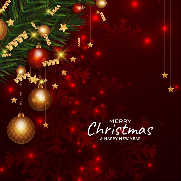 Feliz navidad festival saludo diseño de fondo decorativo