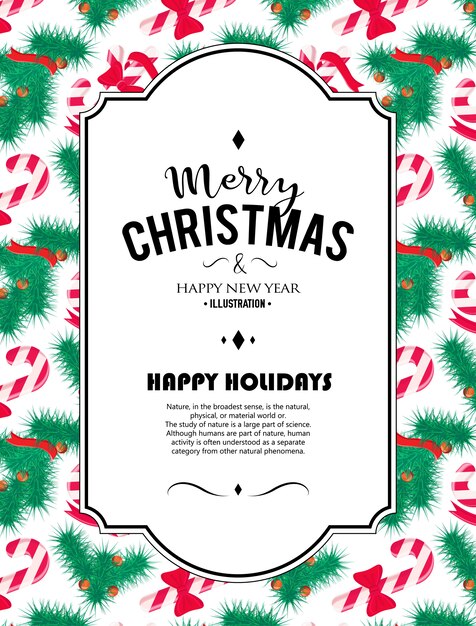 Feliz navidad de fondo Elemento de decoración perfecto para tarjetas, invitaciones y otros.