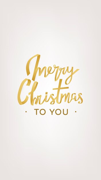 Feliz Navidad iPhone wallpaper, vector de tipografía de saludo navideño