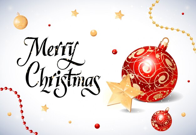 Feliz Navidad letras con adornos