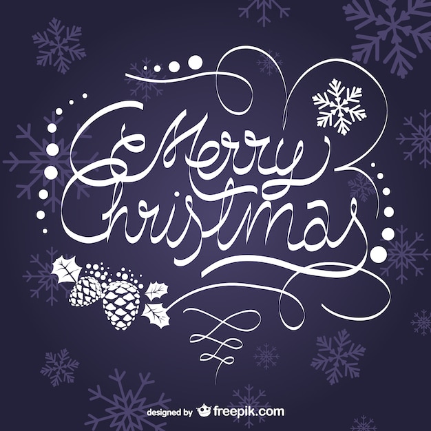 Vector gratuito feliz navidad letras artístico