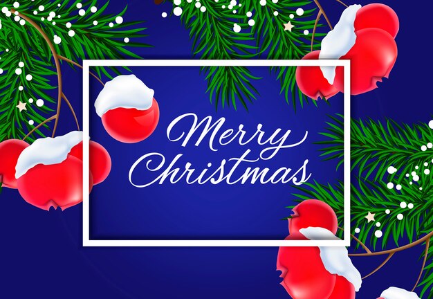 Feliz Navidad letras con muérdago