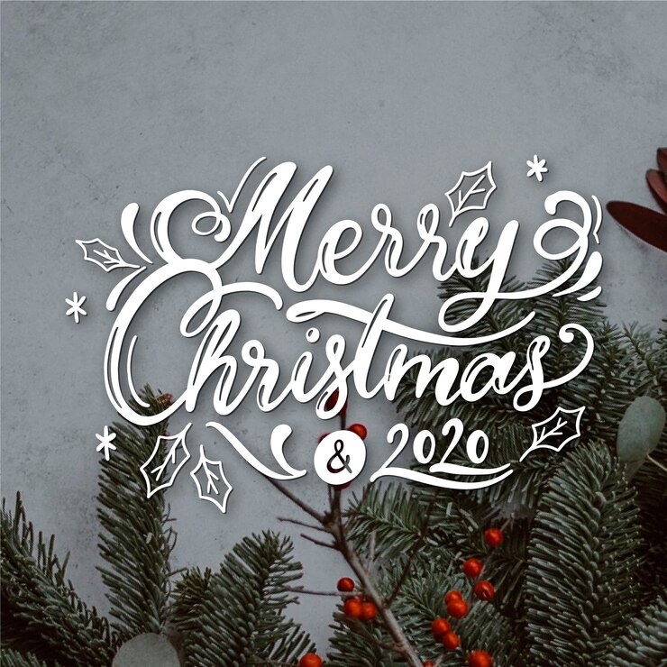 Vector gratuito feliz navidad letras en navidad photo