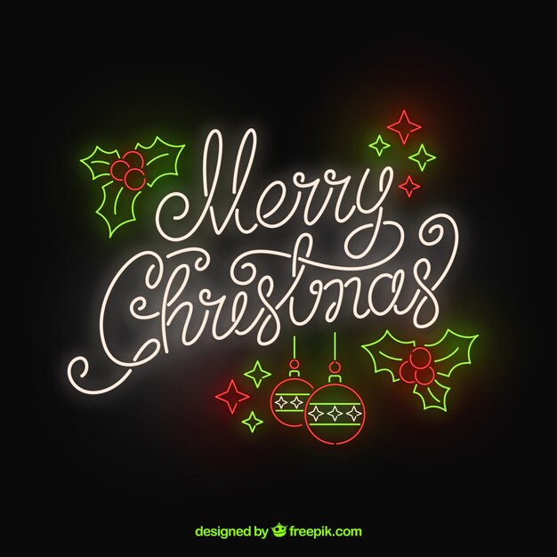 Feliz navidad en neón