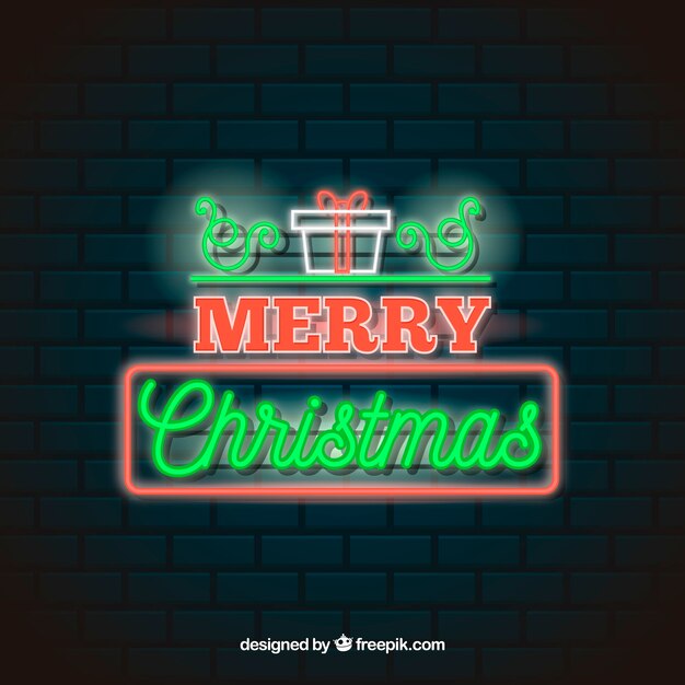 Feliz navidad neón