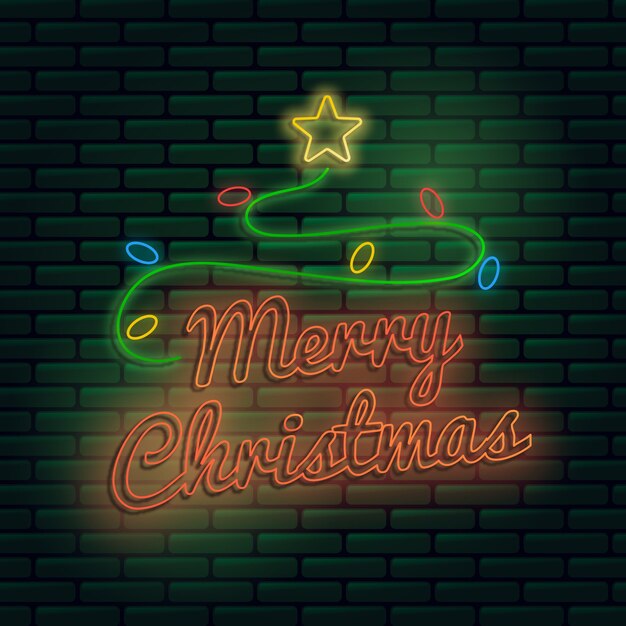 Feliz Navidad con el neón.