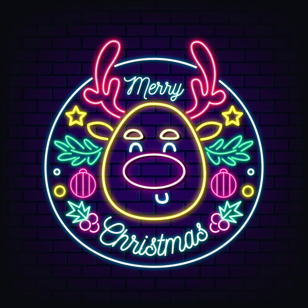 Feliz navidad neón