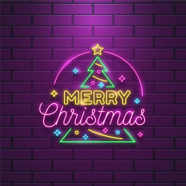 Feliz navidad neón