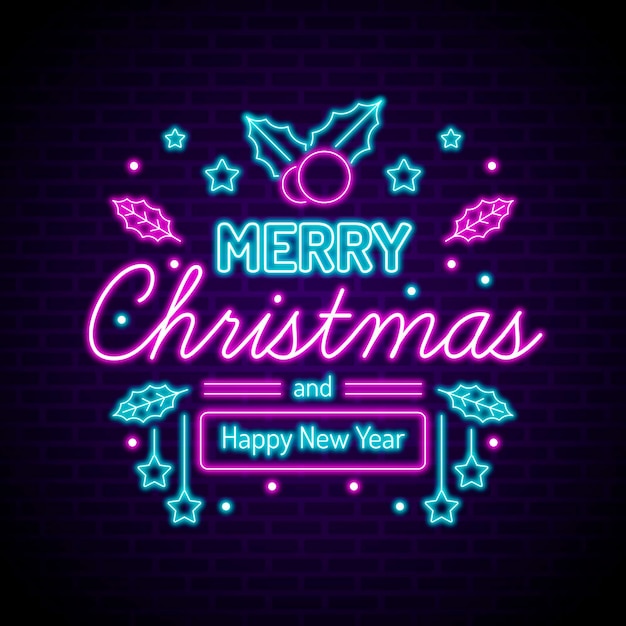 Feliz navidad neón